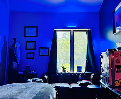 massage table massage studio sunny window