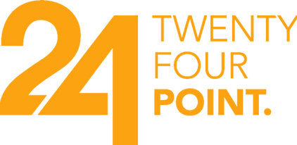 24 point logo in orange