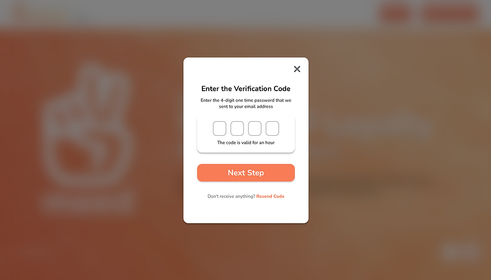 Use your one time password to log in to your meed-powered loyalty program and activate your digital stamp card