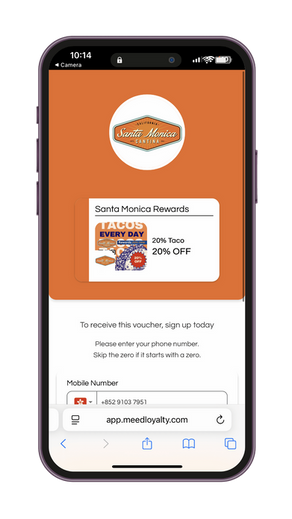 Don't Forget Your Welcome Coupon on meed