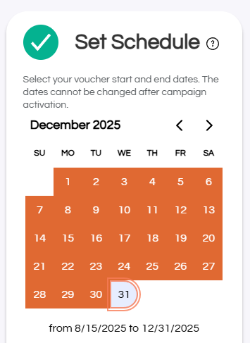 Set the calendar for your coupon meed