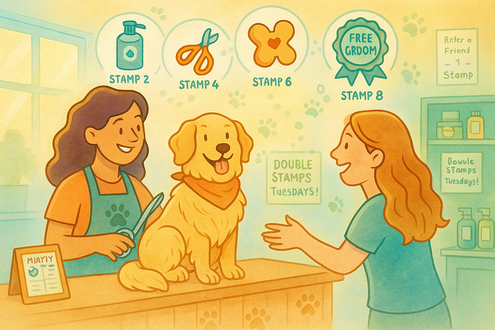 Pawsitive Reinforcement: How a Pet Groomer Can Use Stamp Cards for Consistent Bookings