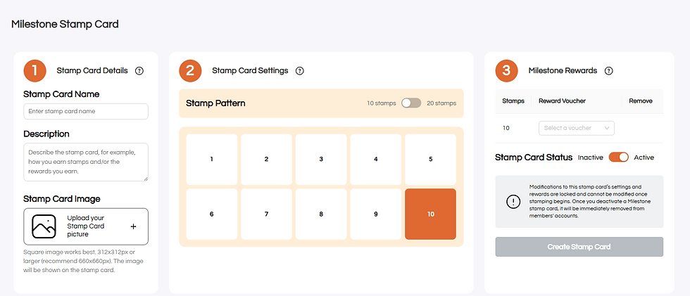 STEP Card Screen