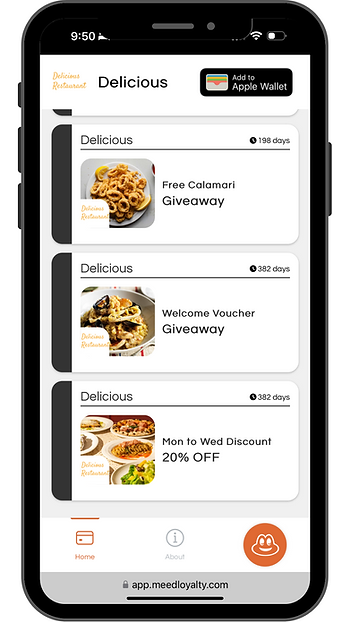 Vouchers in a customer's phone