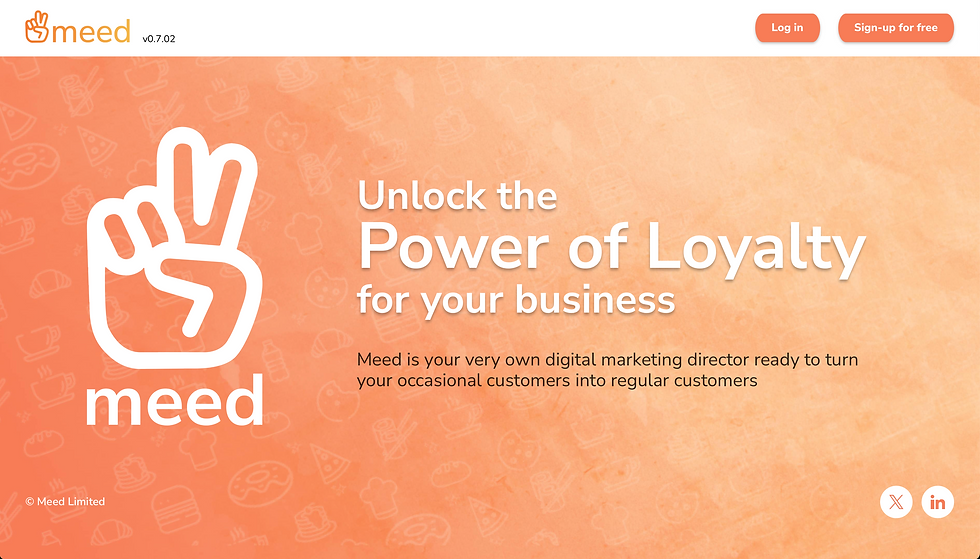 Log in to your meed-powered loyalty program and create your digital stamp card