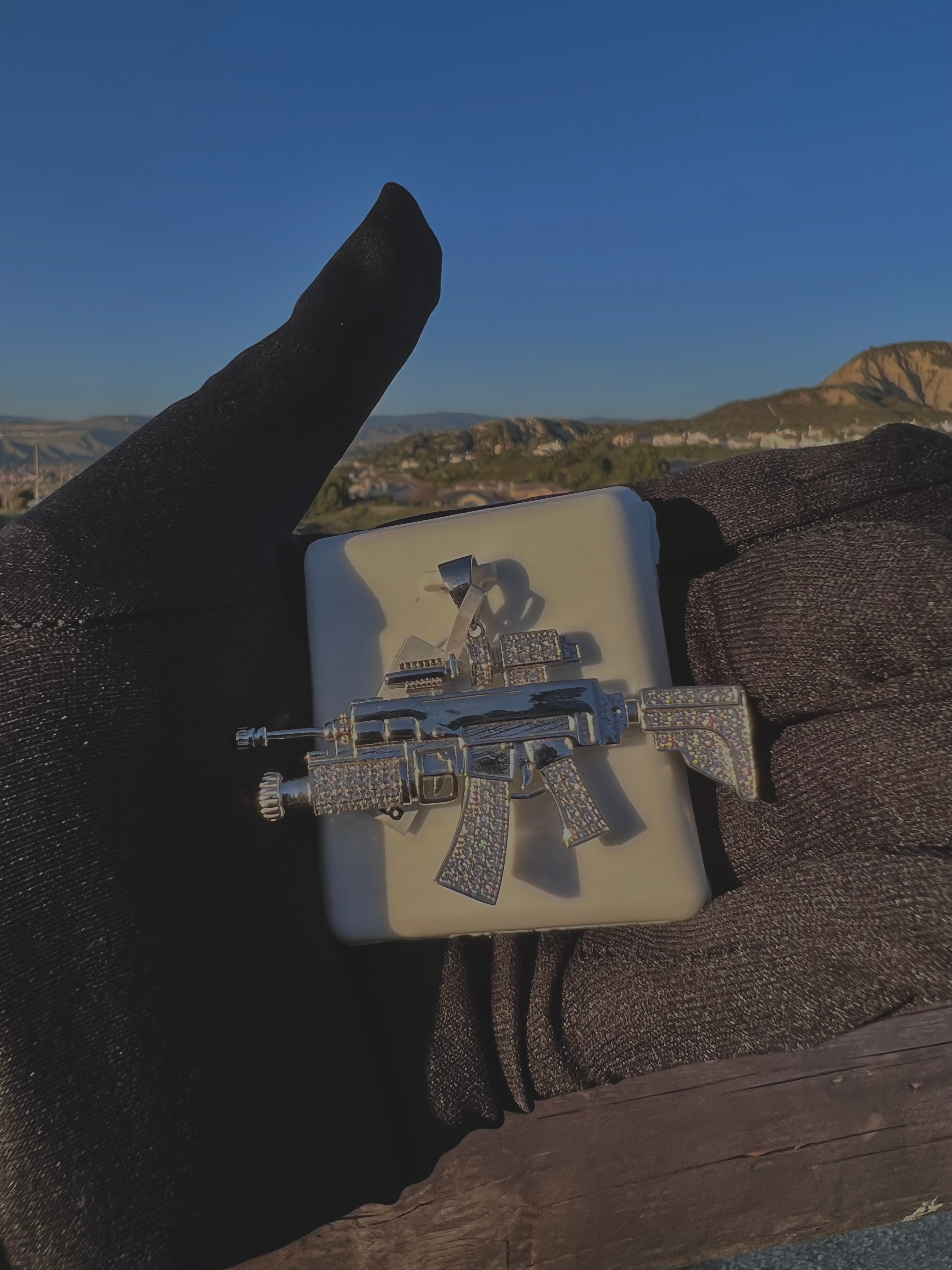 Machine Gun CZ Pendant