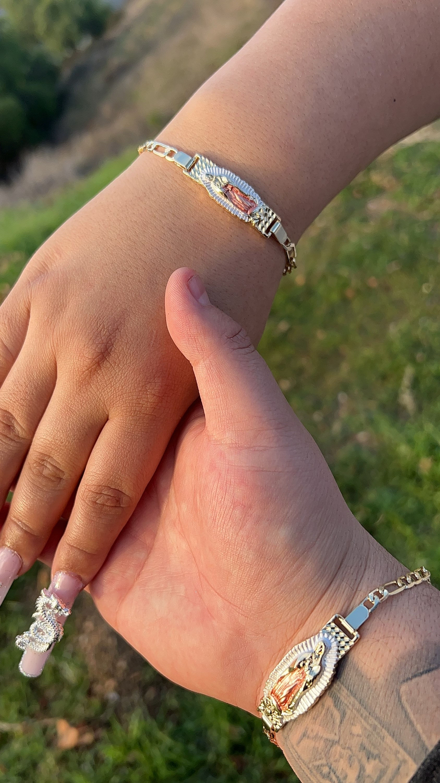 Virgencita pulseras para pareja