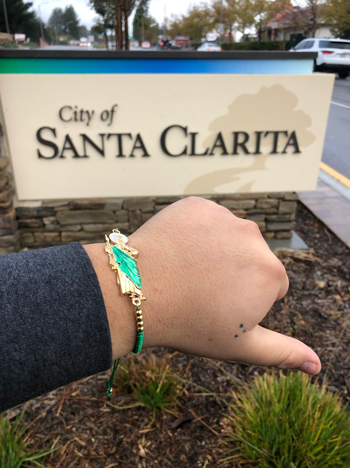 Green tone San Judas bracelets