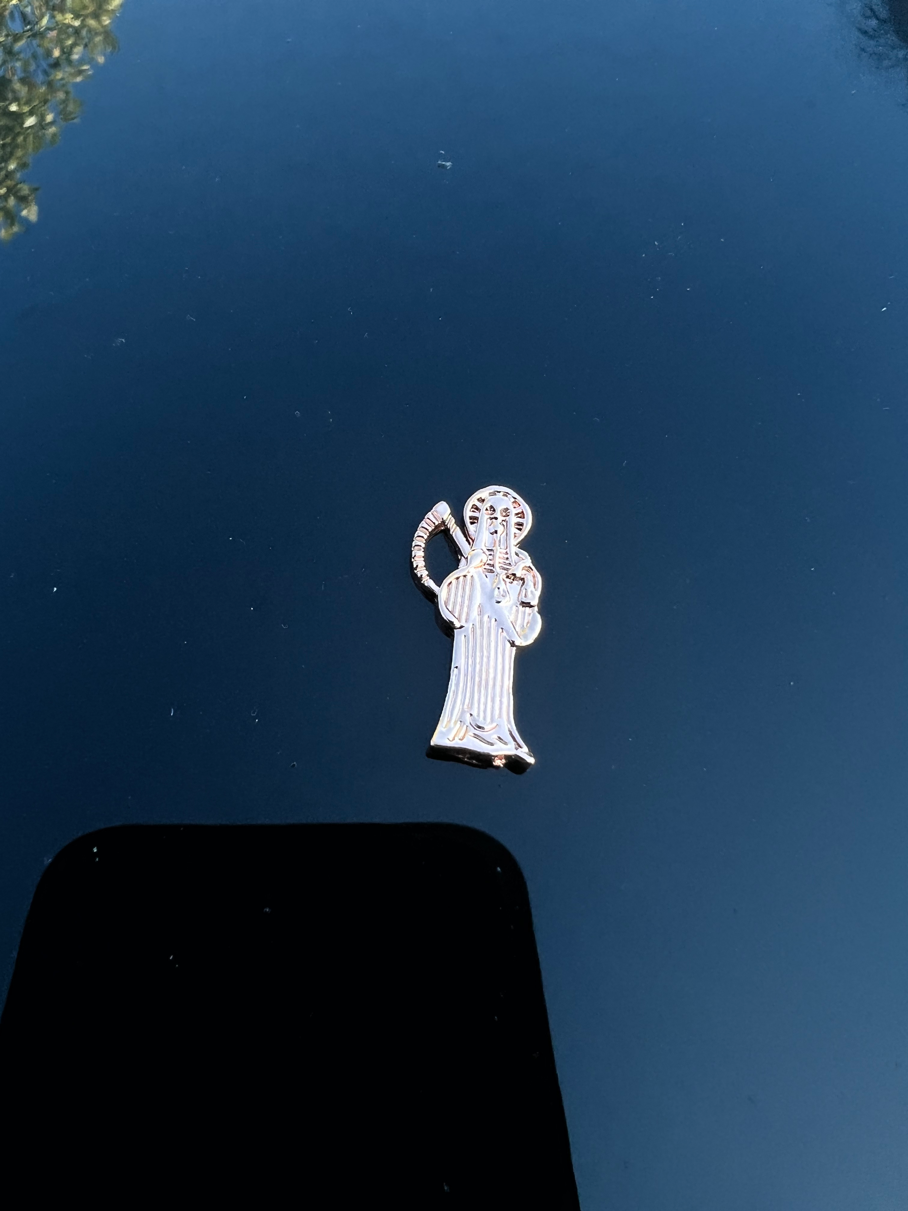 Santa Muerte nail charm (rose tone) (tono rosita)