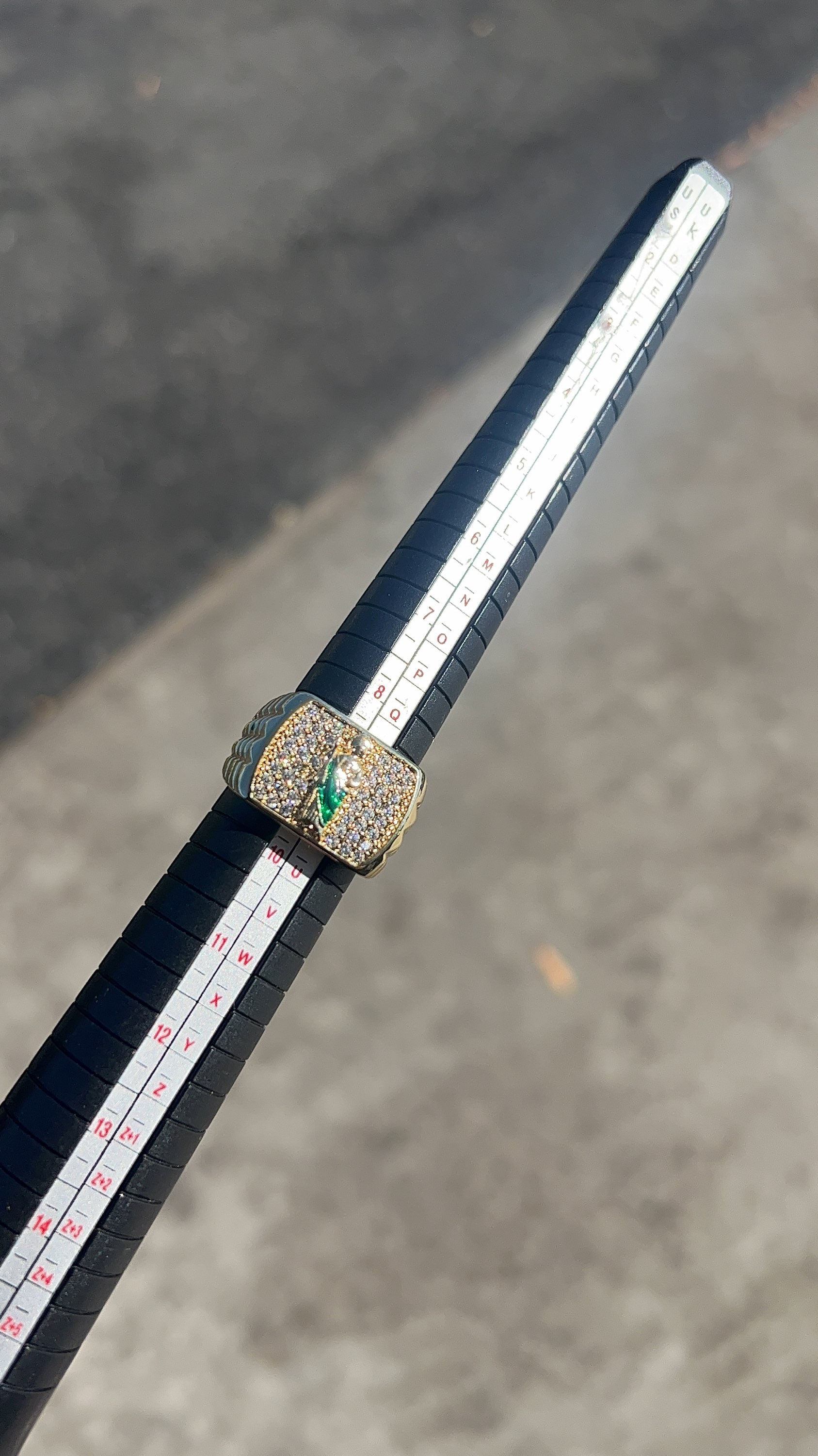 Bust out green tone San Judas tadeo adjustable ring