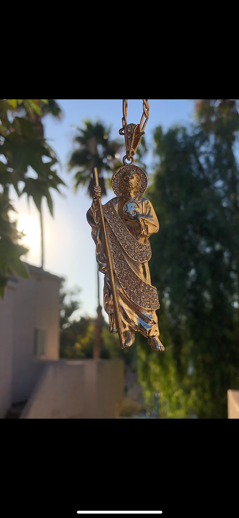 Thumbnail: XL San Judas  (white stones)