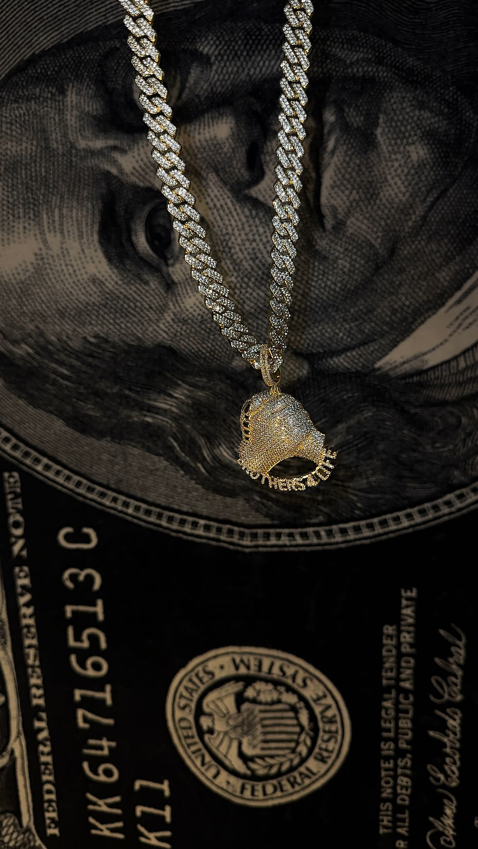 Thumbnail: Brothers 4 Life Micro Pave CZ Hip Hop Fist Pendant Customized Gold Plated Brass 