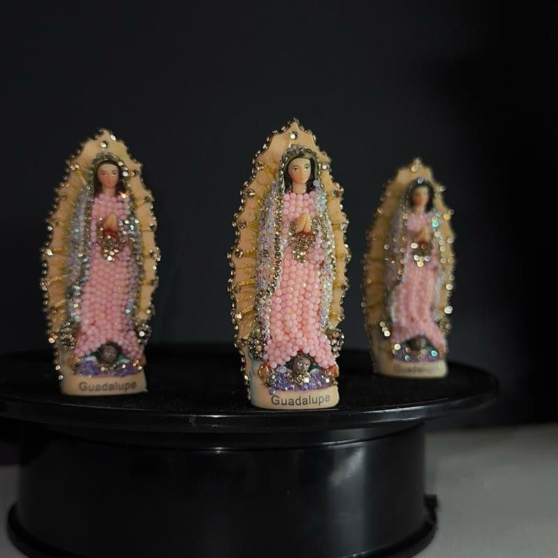 Thumbnail: 3.5 in Blinged-Out Our Lady of Guadalupe Mini Statue, Religious Living Room Room