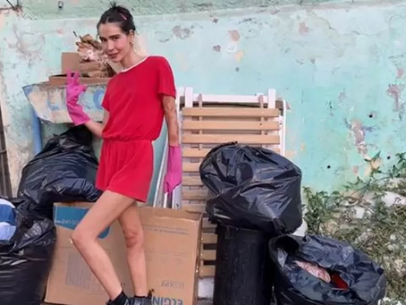 A modelo brasileira que viralizou nas redes ao fazer faxina na casa de pessoas com depressão
