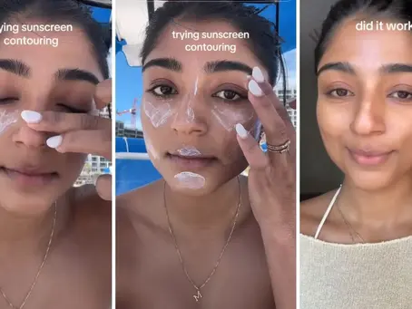 Passar protetor solar apenas em algumas partes do rosto para fazer 'contorno natural' vira trend e traz alerta para saúde da pele