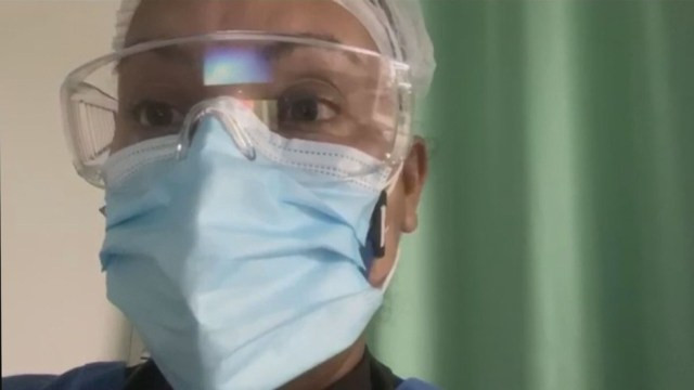 Médica intensivista Tereza Fritz conta não vê a filha Letícia há cerca de dois meses. — Foto: Reprodução / TV Globo