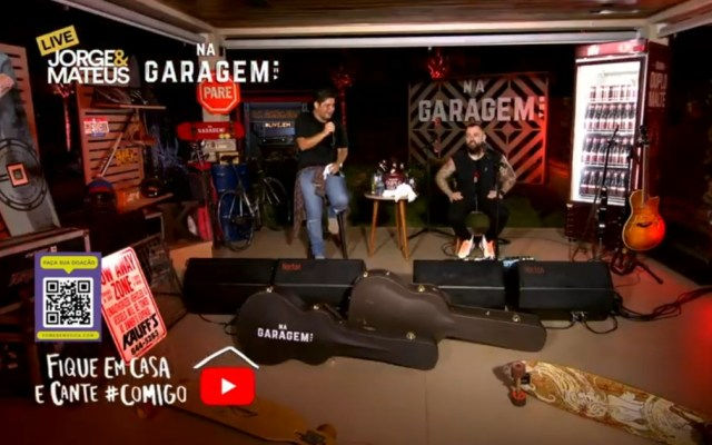 Jorge e Mateus fazem live e atingem 3 milhões de visualizações, em Goiânia, Goiás — Foto: Reprodução/Youtube