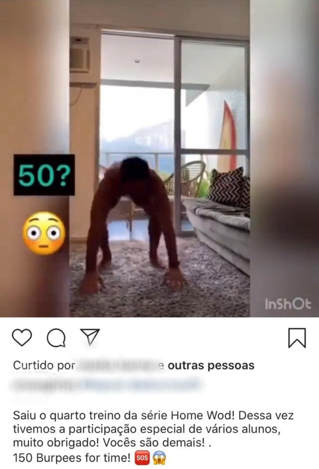 Seguidores da professora Marcela toparam o desafio que ela fez nas redes sociais durante a quarentena. — Foto: Reprodução/Redes sociais