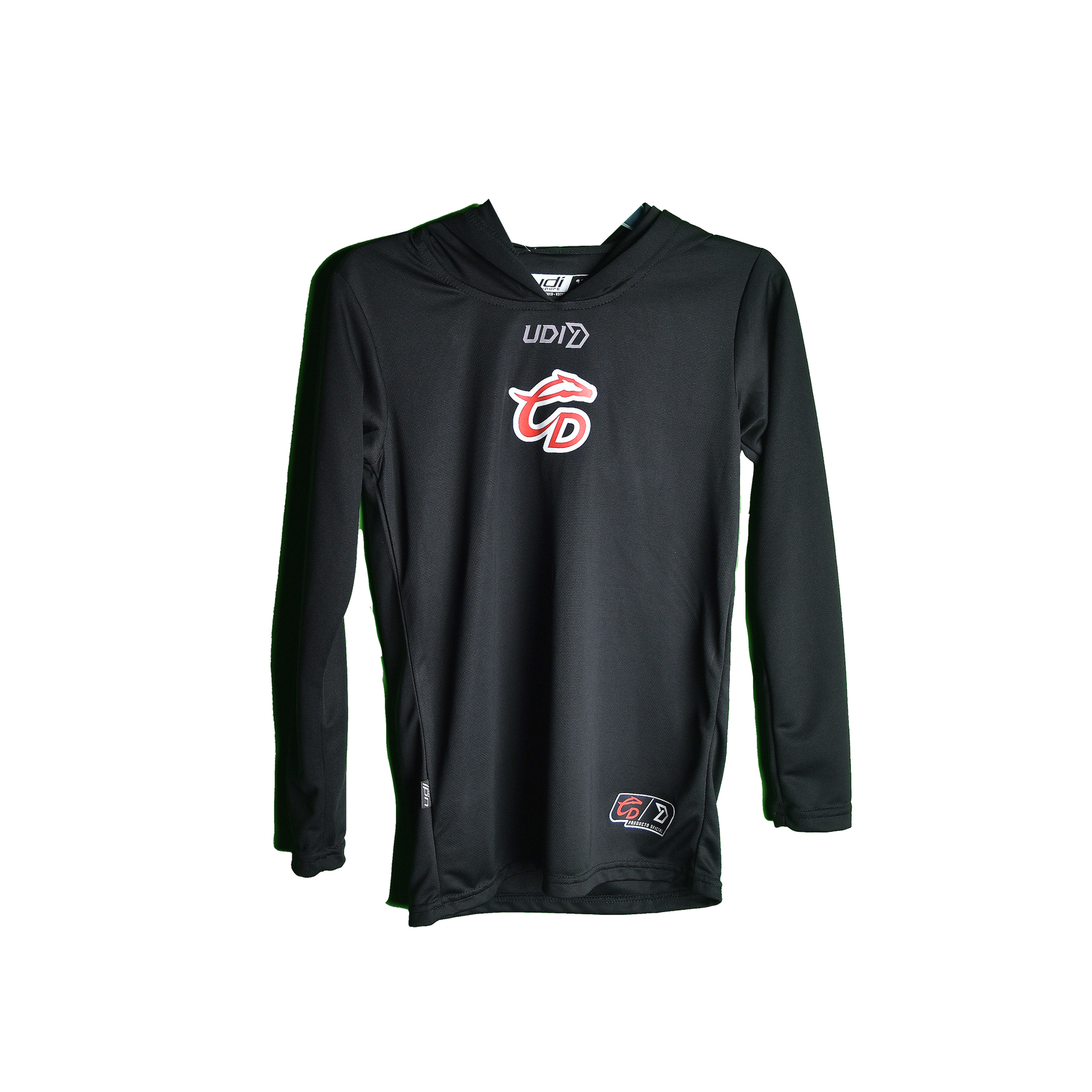 PLAYERA PRACTICA 2025 CAPUCHA NEGRA LOGO CD