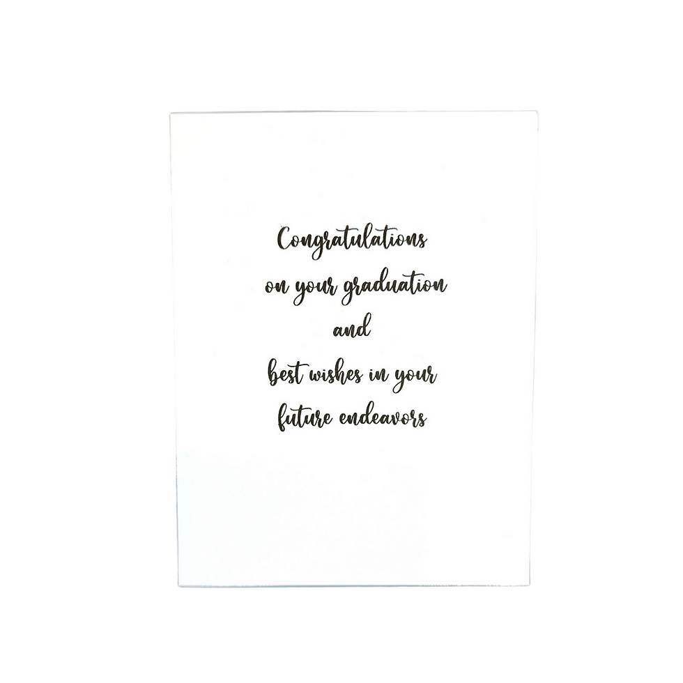 Thumbnail: inside of raduation Card.