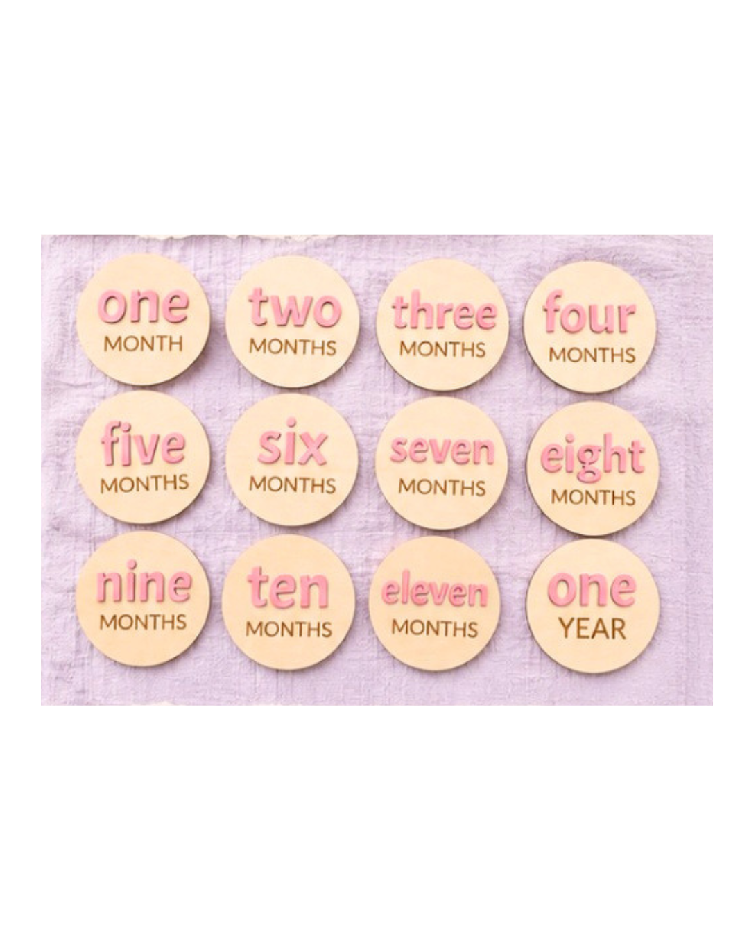 Baby Milestone Markers for Girls from one month to one year