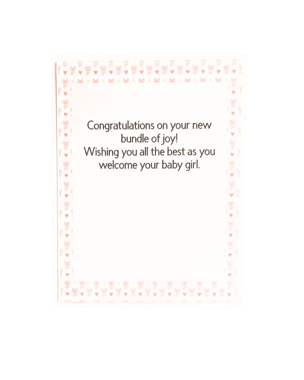 Thumbnail: inside sentiment for the sweet baby girl card