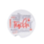 Car coaster with "teacher" in the middle and words that describes teachers like "courage."