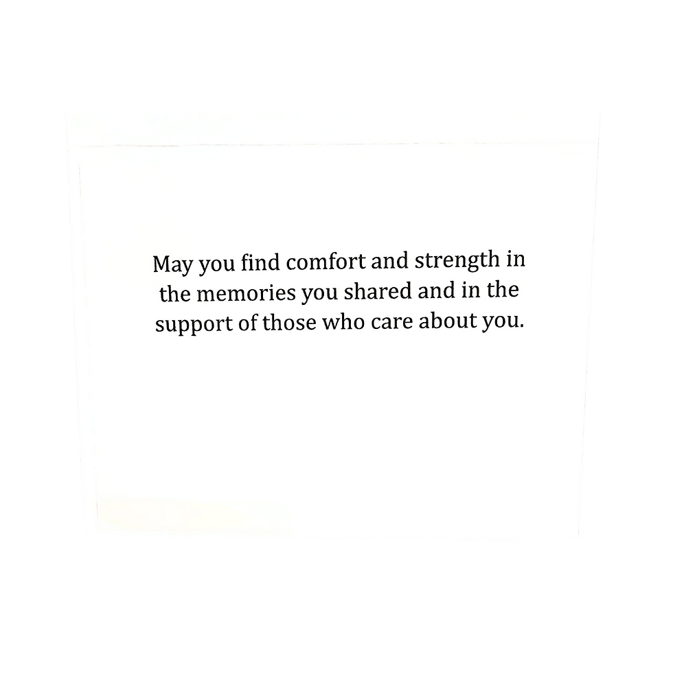 Thumbnail: inside of cross sympathy card