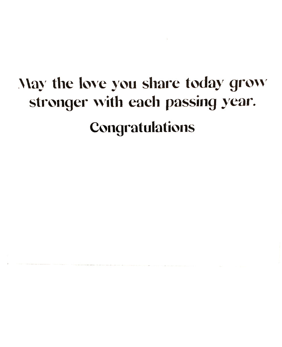Thumbnail: Inside sentiment for Just Hitched Card