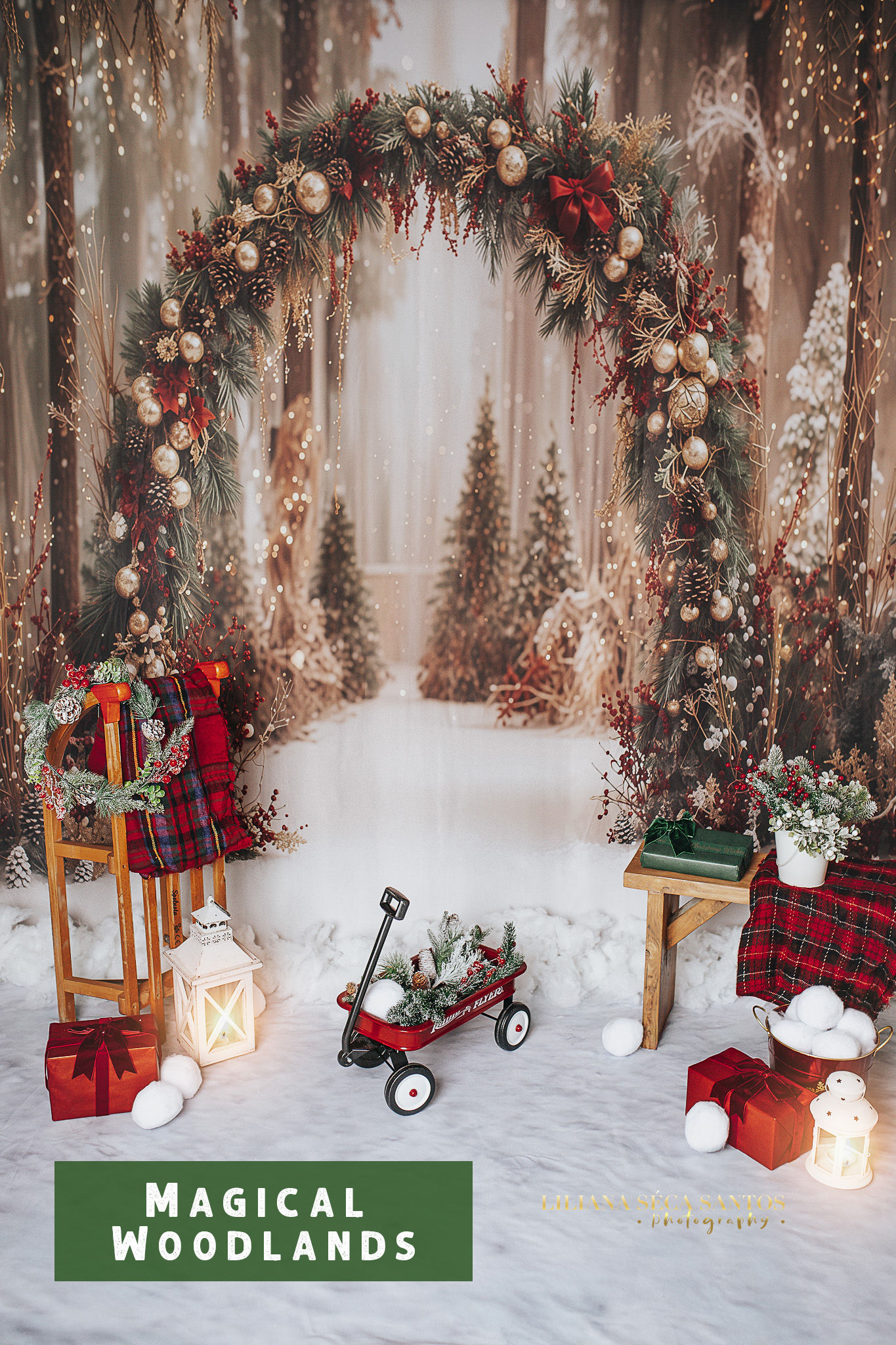 Woodlands theme for a Christmas photoshoot in North Wales.