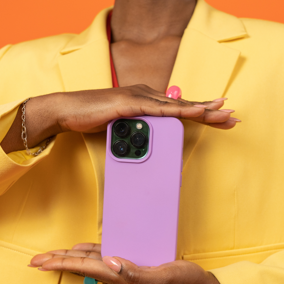 Pink Phone Case held by woman pushing the idea of Leveraging Social Media for Maximum Business Impact | Two17 Marketing | Social Media Platforms | Business Marketing