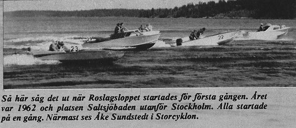 Startbild från Roslagsloppet 1962 Foto från Båtnytt #14/1971