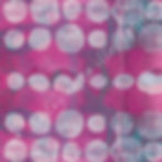 Gel print white circles on pink
