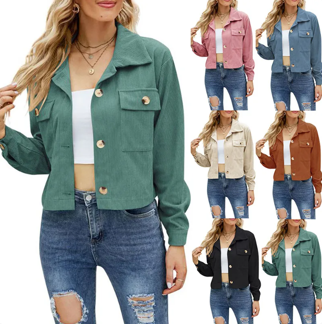 Women's Corduroy Short Jacket