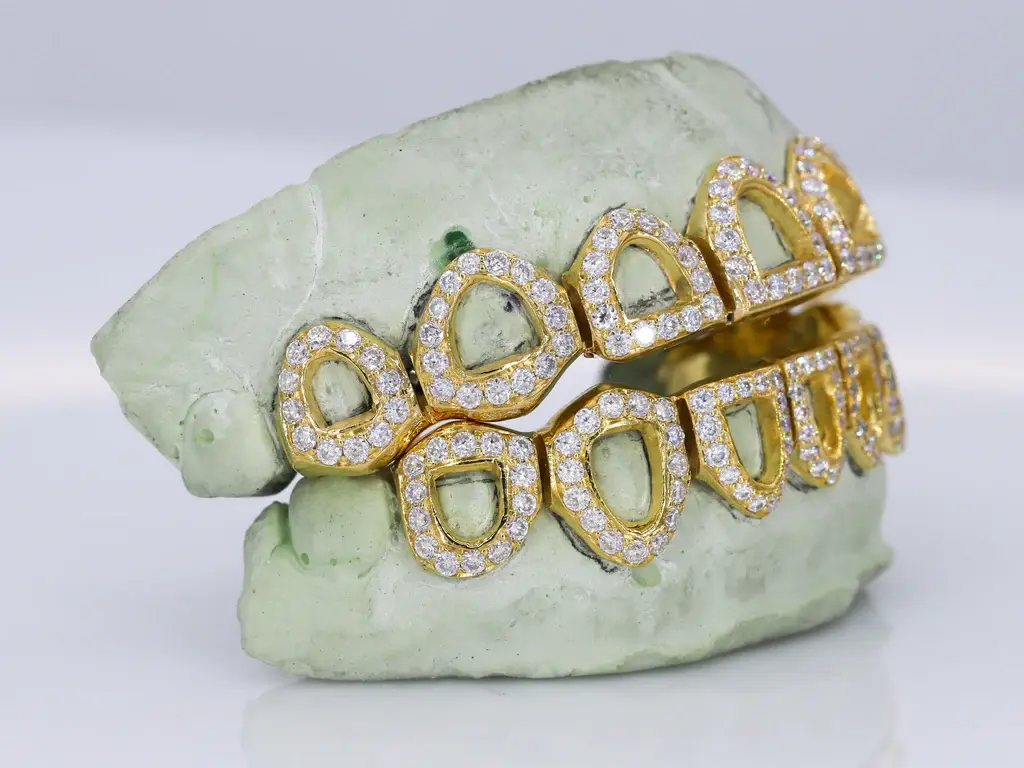 +VVS Open Faced Moissanite Diamond Grillz
