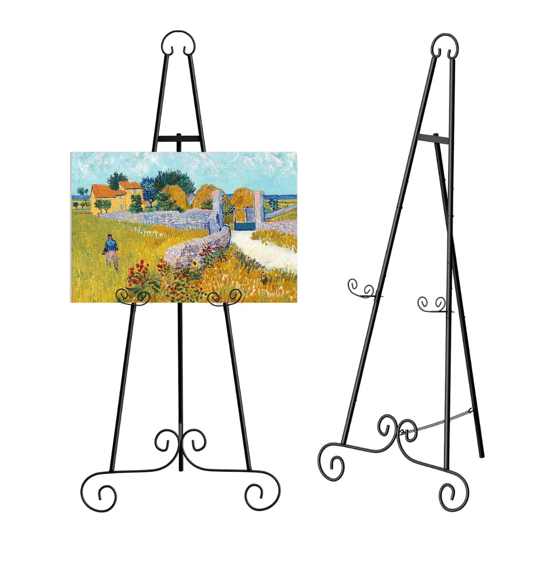 Black Metal Easel