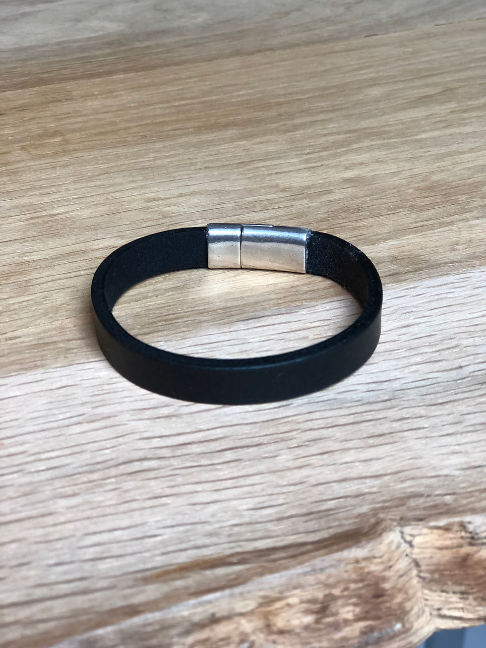 Miniature : Bracelet cuir de veau noir