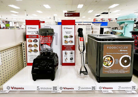 Target Vitamix shelf displays 