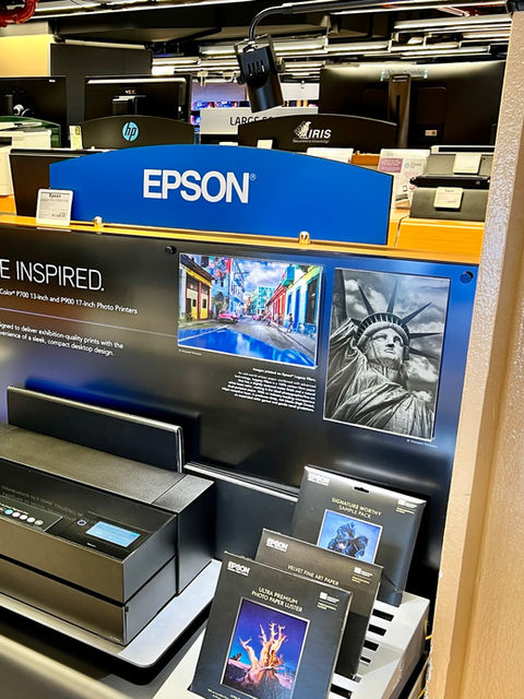 Epson aisle at B&H Photo New York