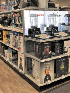 Vitamix backlit graphics end cap at Best Buy
