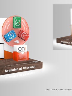 On! semi-permanent counter display