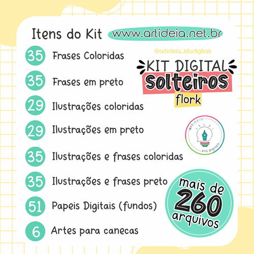 Miniatura: Kit Digital Solteiros (Completo) (Flork)
