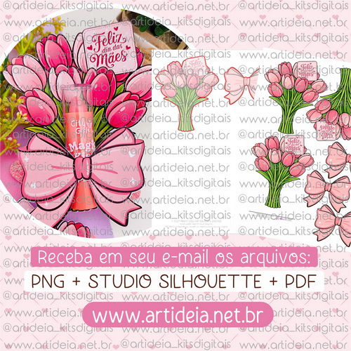 Miniatura: Arquivo Digital - Buquê Batom Dia das Mães