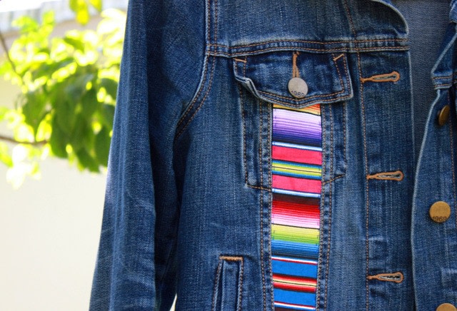 Diy Mexican Blanket Denim Jacket