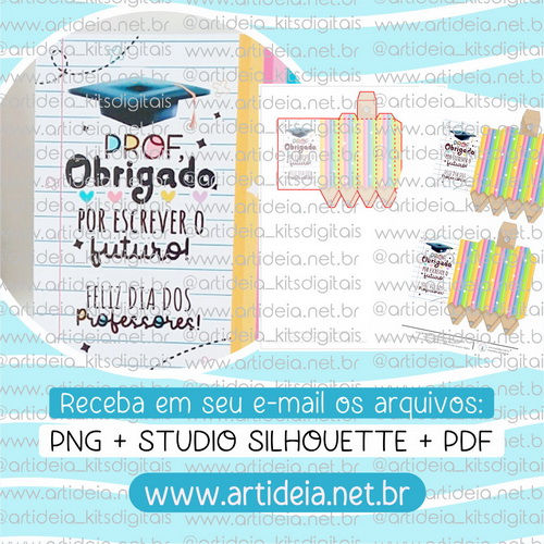 Miniatura: Arquivo Digital - Card Caixinha Lápis Dia dos Professores
