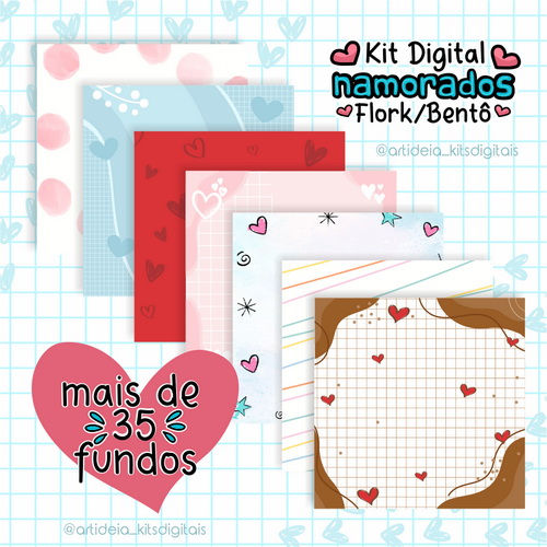 Miniatura: Kit Digital - Dia dos Namorados (Completo) (Flork)