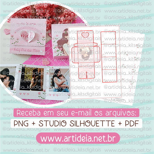 Miniatura: Arquivo Digital - Caixinha de Fotos Dia das Mães