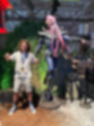 Kuyper Posing with a Mind Flayer from Baldur's Gate