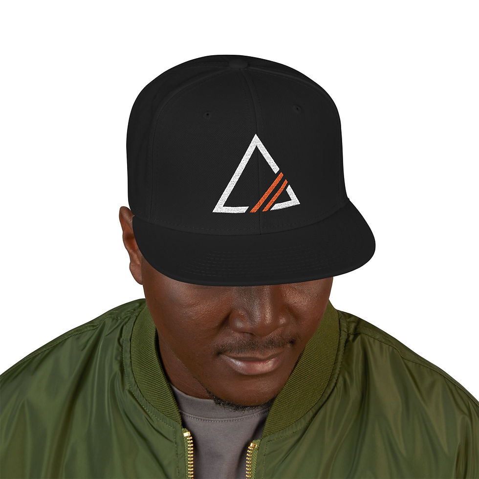 Thumbnail: Apex Core Essentials Snapback Hat | Black Embroidered Flat-Bill Cap