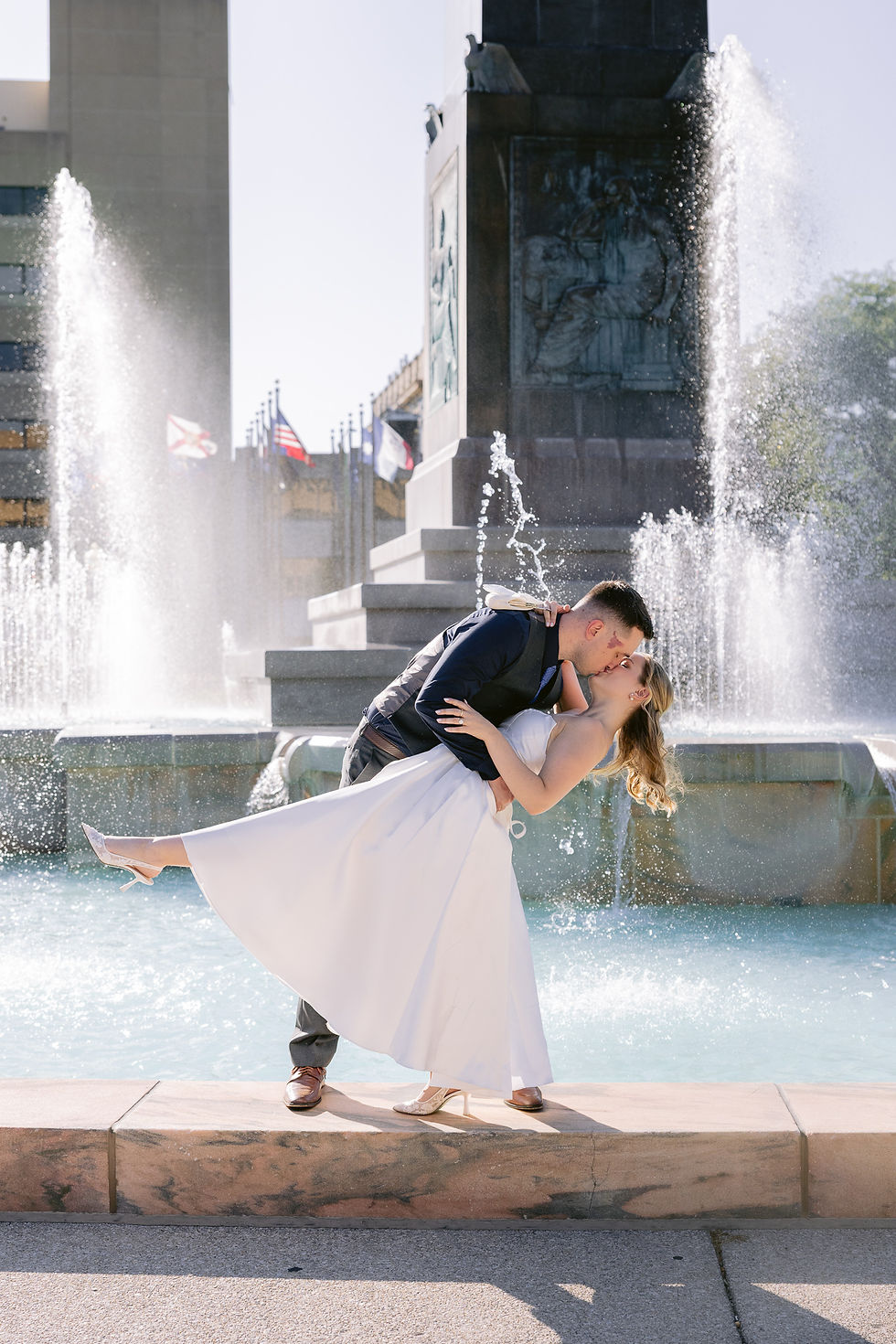 Elegant Indianapolis elopement portraits